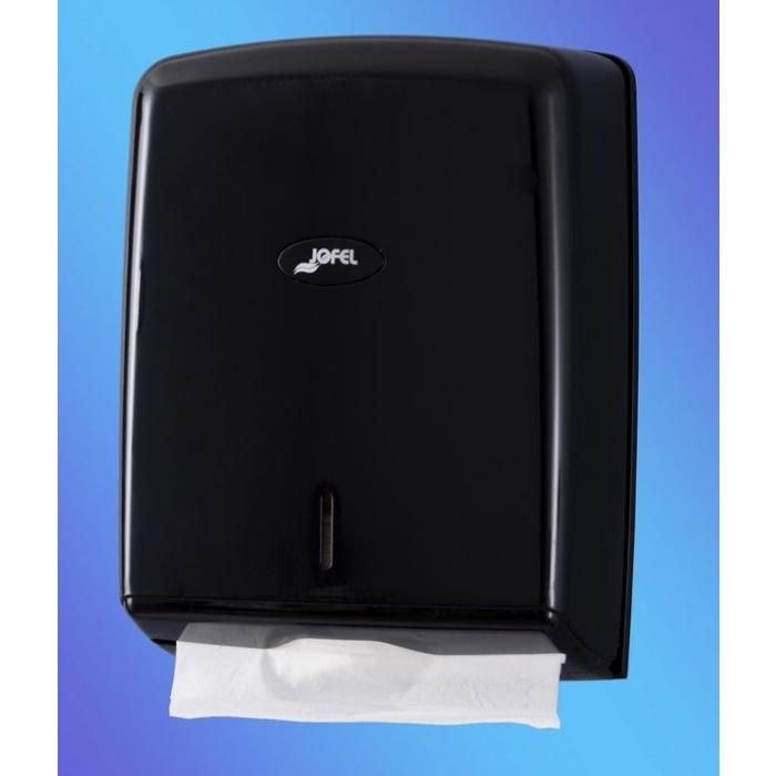 Distributeur de Serviettes - Jofel - Zig Zag - Plastique ABS (couleurs aléatoires:BLANC/NOIR/ARGENTE) - 600 Feuilles - Hygiénique