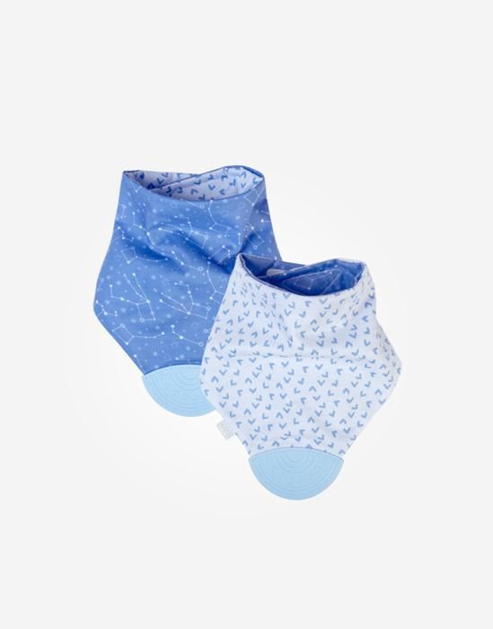 Bandana Réversible avec Anneau Dentaire Bleu