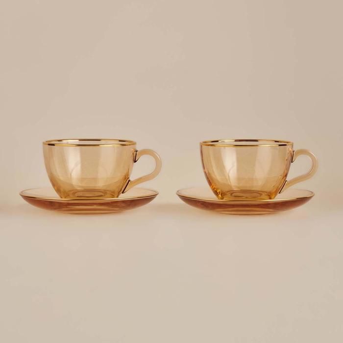 Ensemble de 2 tasses à thé Allure Ambre (240 cc)