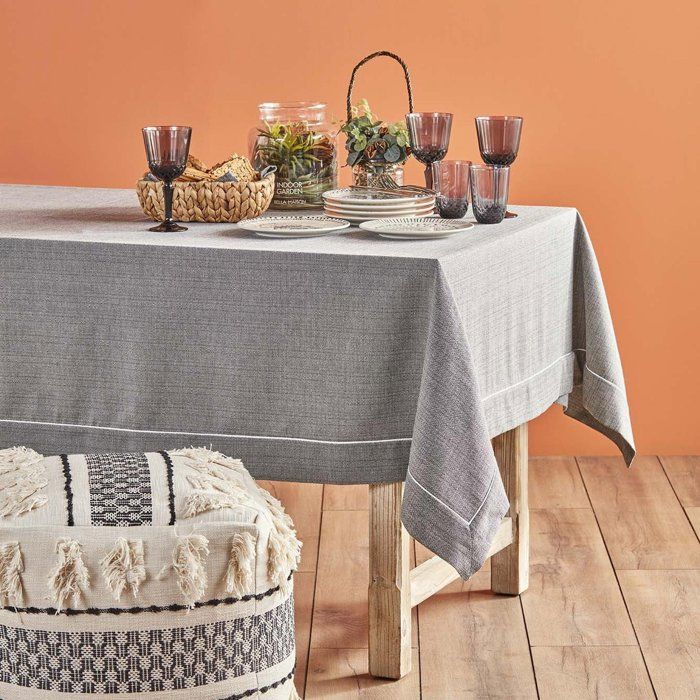 Nappe - Basique - Noir - 160x160 cm - Synthétique - Carré