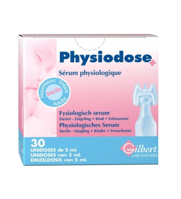 Sérum Physiologique - PHYSIODOSE - 30 dosettes de 5 ml - Hypoallergénique - Pour Bébé - Mixte
