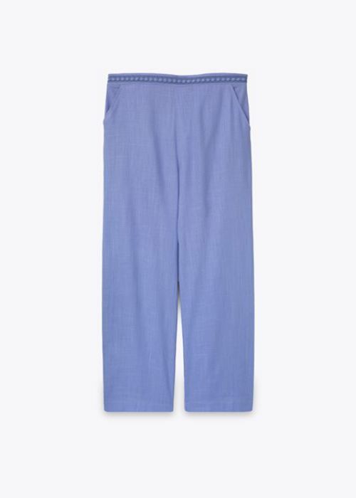 PANTALON CROP AVEC DENTELLE