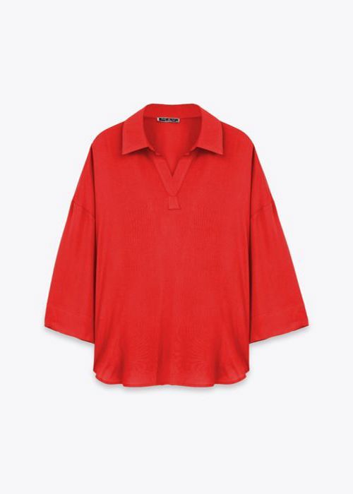 BLOUSE COL POLO