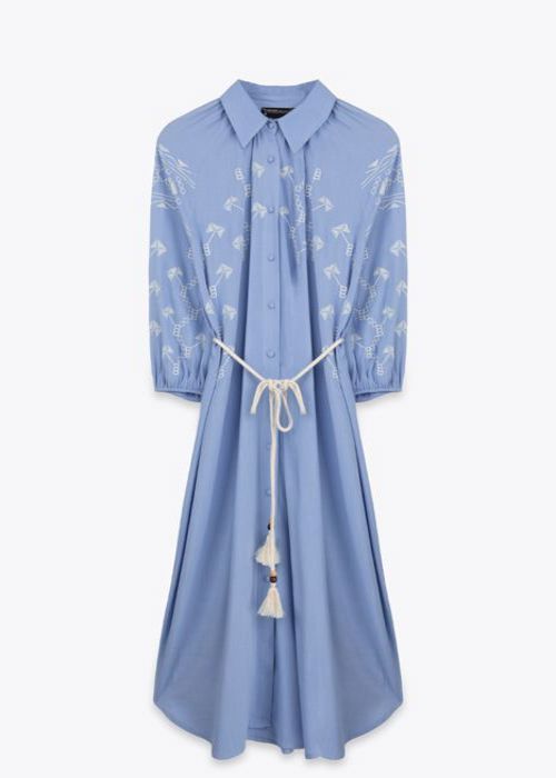 ROBE CHEMISE LONGUE BRODÉE