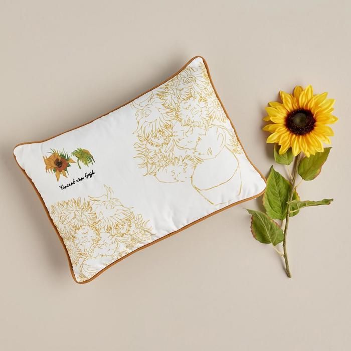 Coussin Tournesols Van Gogh Moutarde (35x50 cm)
