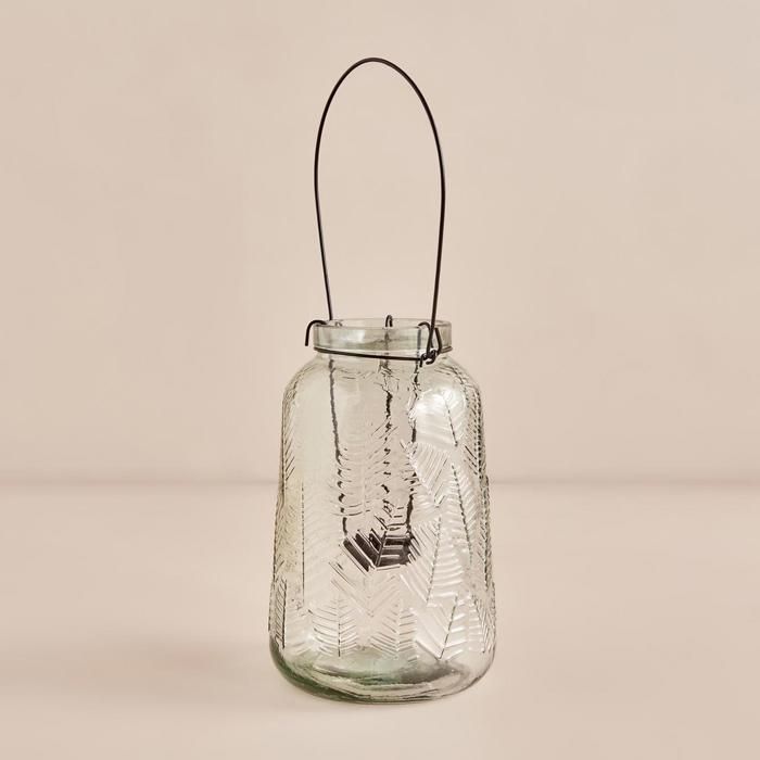 Bougeoir - BELLA MAISON - Bloom - Vert Clair - Verre - 12,5x12,5x19,5 cm