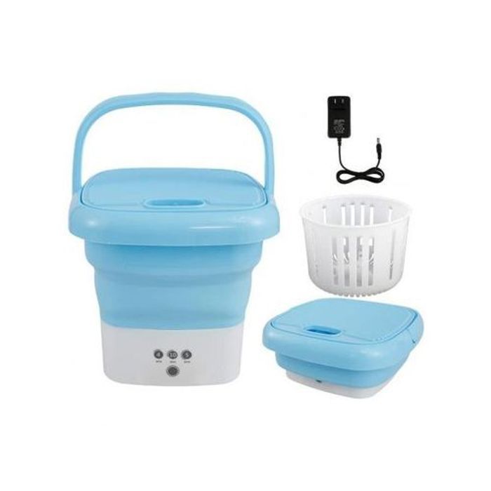 Machine a laver pliable portable bleu