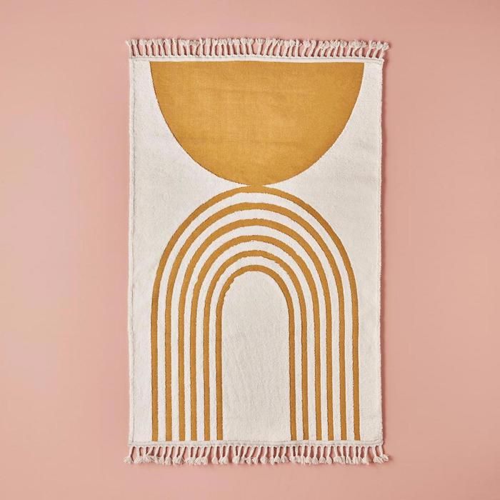 Tapis - BELLA MAISON - Kilim Moutarde - 80x150 cm - Synthétique - Moderne