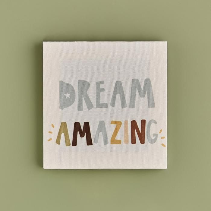 Dream Amazing Toile Peinture Blanc (20x20 cm)