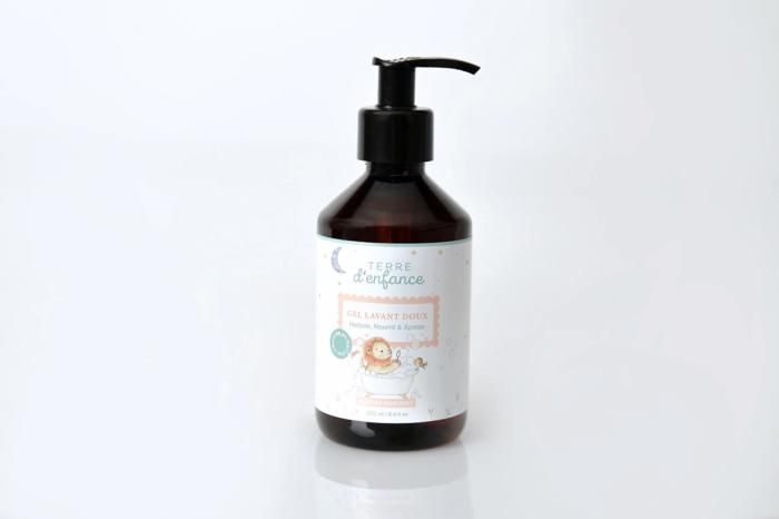 Terre d’Enfance - Gel Lavant Doux Corps et Cheveux- Parfum Poudré