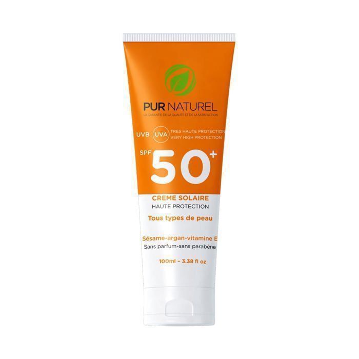 PUR NATUREL CREME SOLAIRE - SESAME & ARGAN & VITAMINE E - 100 ml