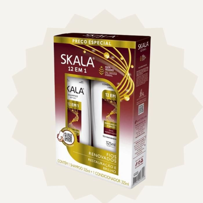 SKALA EXPERT SHAMPOING + APRÈS-SHAMPOING (RECONSTRUCTION) 12 INGREDIENTS EN 1 PRODUIT