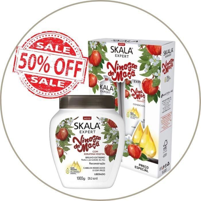 SKALA - COFFERT VINAGRE DE MAçA Shampoing+ Conditionner+ Masque