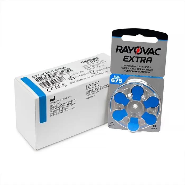 Piles Auditives Rayovac taille 675 | Lot de 10 plaquettes soit 60 piles