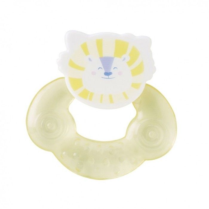 Anneau de dentition à l’eau Animaux frisquets  – Jaune