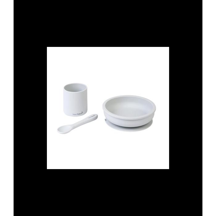Set d’alimentation Party 3pcs Silicone Gris