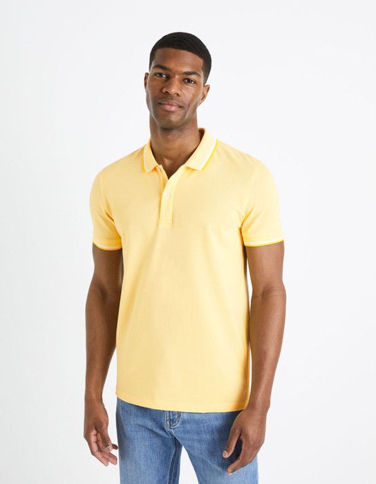 Polo piqué en coton elasthanne - CELIO