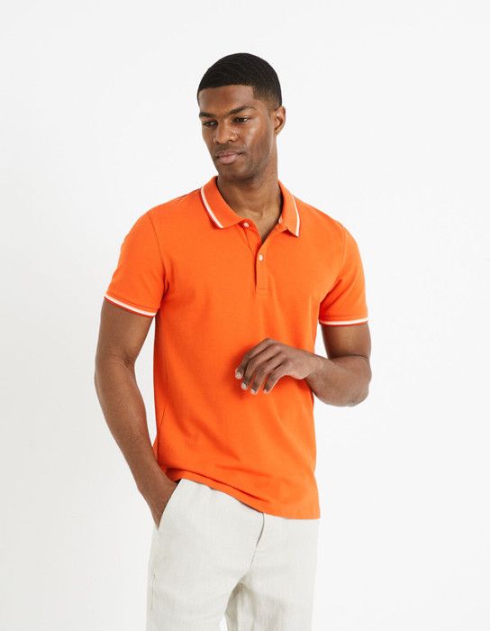 Polo piqué en coton elasthanne - CELIO