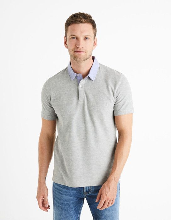 Polo piqué col chemise 100% coton - CELIO