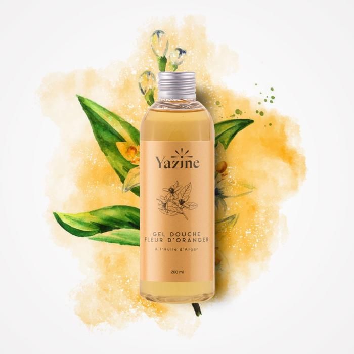 Gel douche fleur d'oranger à l'huile d'argan 200 ml