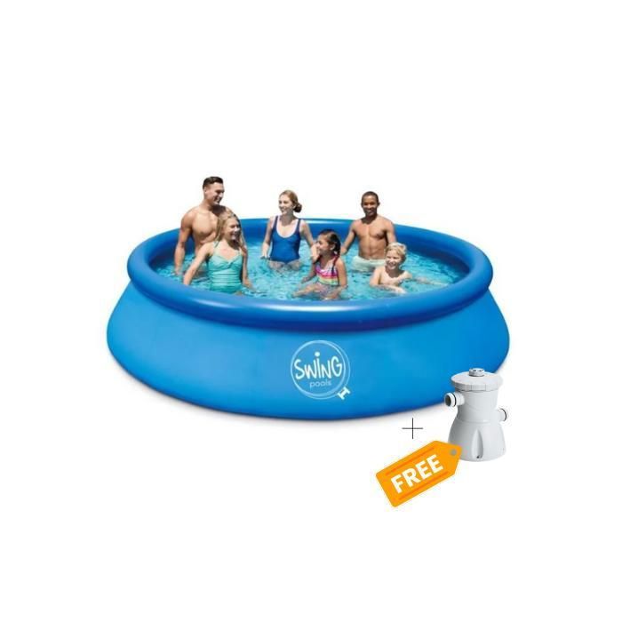 Piscine , Swing Pool 3.66m x 0,91m + Pompe de Filtration à Cartouche