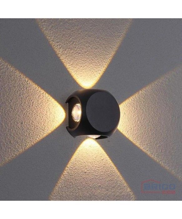 APPLIQUE MURALE LED ONO NOIRE, 4*1W,4000K, IP54