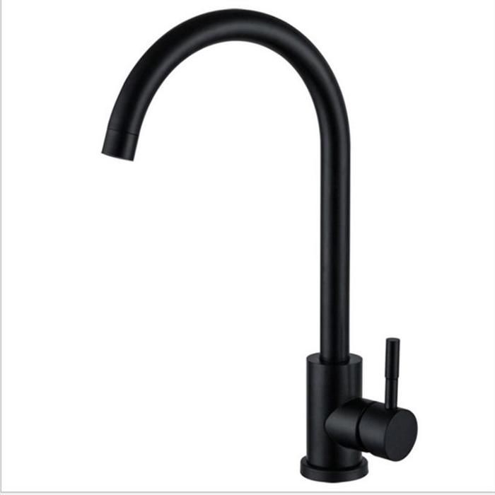 Robinet D’eau froide à ressort mitigeur de cuisine flexion Black