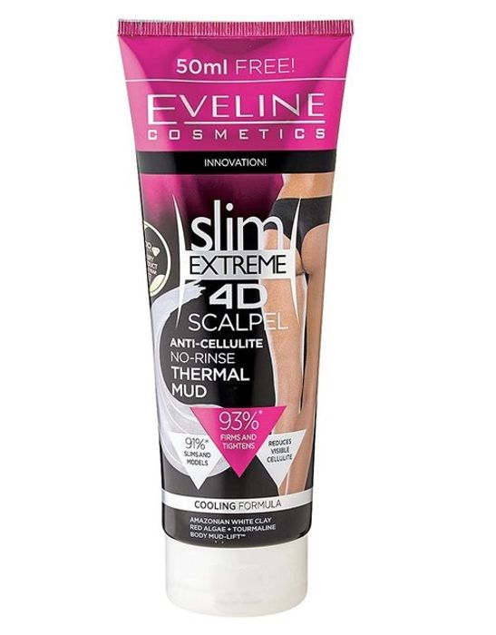 Eveline Cosmetics Slim Extreme 4D, Scalpel Anticellulite, Effet De Refroidissement Thermique boue - 250ml