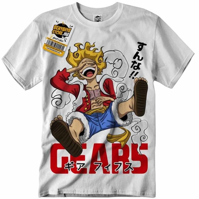 Tshirt Luffy Gear5 T-shirt One Piece Teshirt Anime Otaku Teeshort Manga