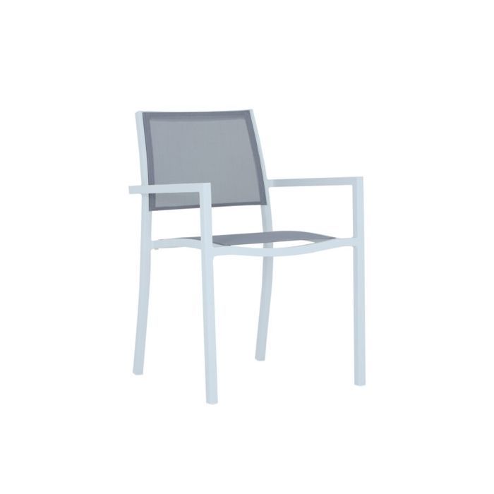 Chaise De Jardin MIO Avec Accoudoirs - Gris Clair