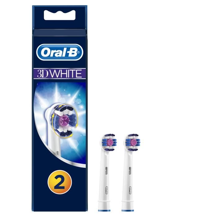 Pack 2 Brossettes de Rechange Oral-B – Poils Ultra Doux & Hypoallergéniques