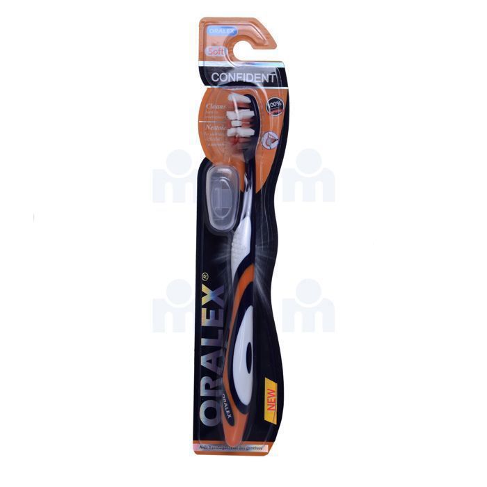 Brosse à dents - ORALEX - Confident Soft - Brins arrondis - Dureté moyenne - Résultats rapides