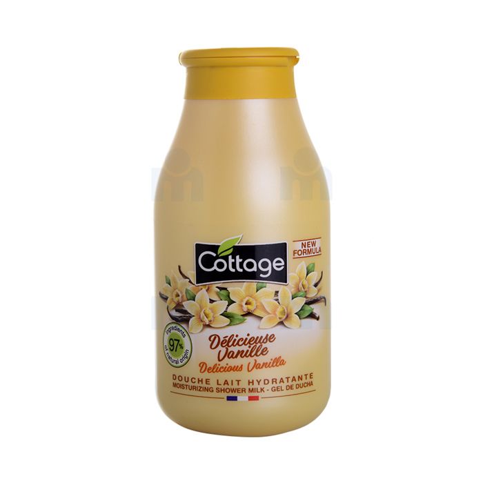 Douche lait hydratante délicieuse vanille 250ml - COTTAGE