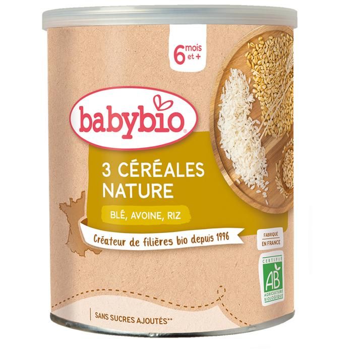 Babybio 3 Céréales Nature 220g