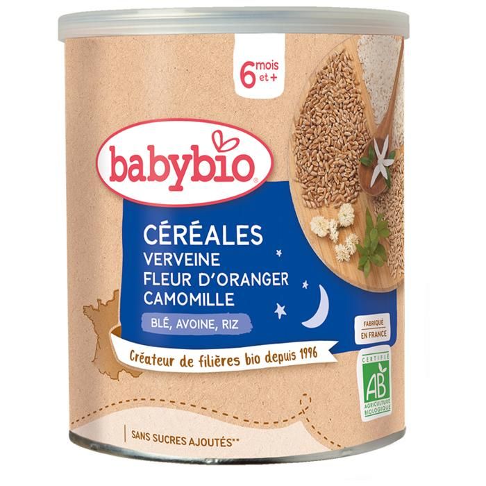 Babybio Céréales verveine fleur d'oranger et camomille 220g