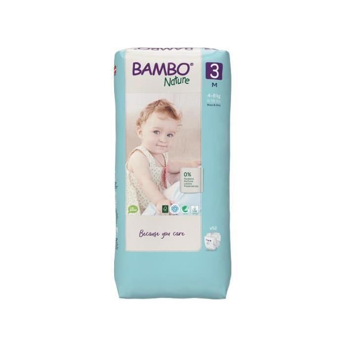 Couches Bambo Nature Taille 3 (4-8kg) 52 unités