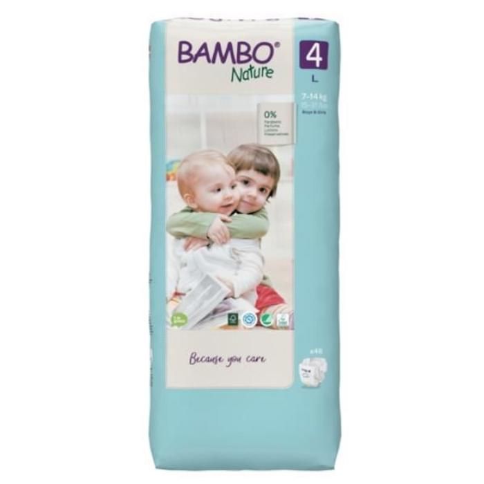 Couches Bambo Nature Taille 4 (7-14kg) 48 unités
