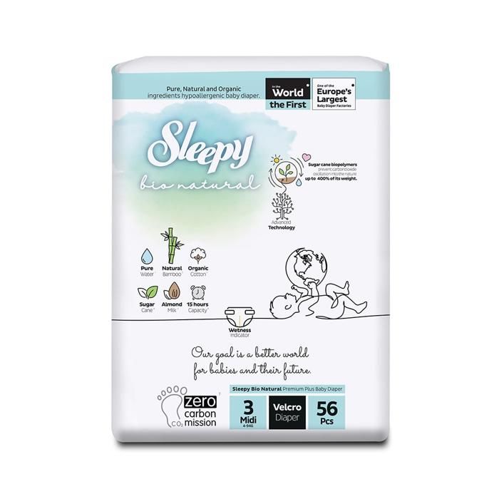SLEEPY Bio Natural Couche Biologique Double Jumbo Midi T3