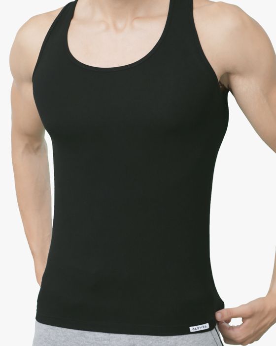 Débardeur uni en coton stretch - CLEVER BY MANISE
