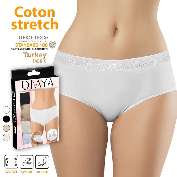 Culotte femme pack 4 -DIVAYA BY MANISE