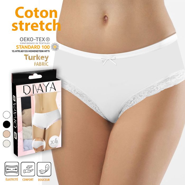 Culotte femme pack 4 -DIVAYA BY MANISE