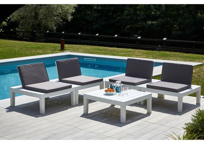 Set De Jardin Modulable API - Blanc / Gris