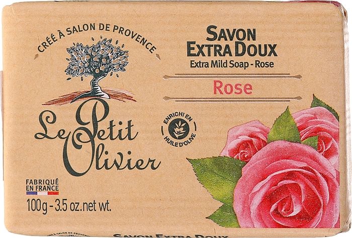 LE PETIT OLIVIER – SAVON EXTRA DOUX SURGRAS Rose , 250G