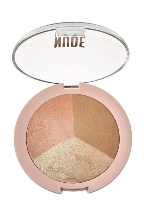 Golden Rose Nude Look Baked Trio Face Powder
