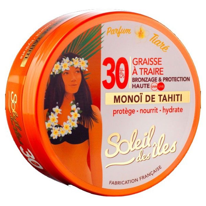 Soleil des iles - GRAISSE À TRAIRE SPF 30 PARFUM TIARE 150 ML