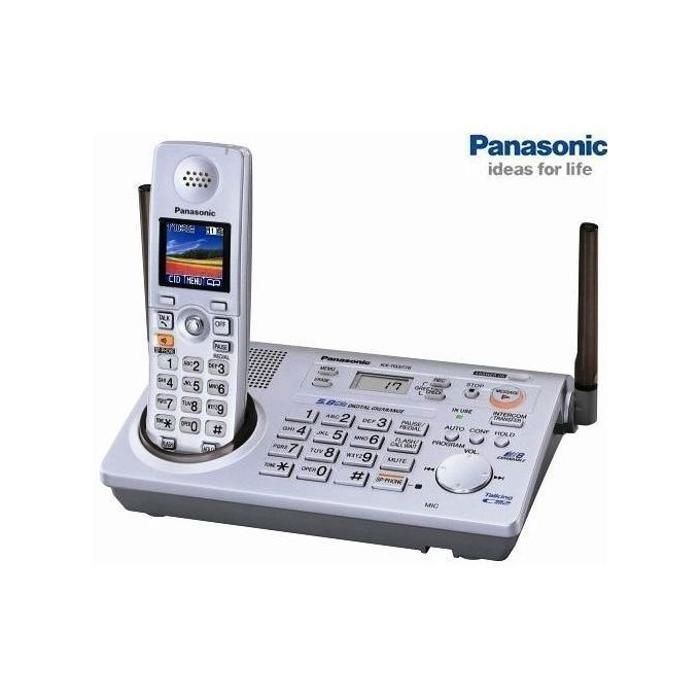 Panasonic TG5776S 5,8 GHz Numérique Lcd FHSS 1X Combiné Téléphone sans fil Répondeur intégré avec Main libre