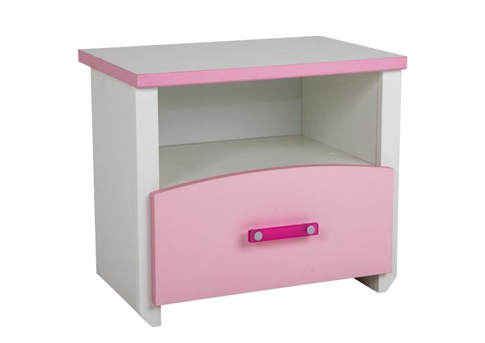 Table De Chevet BEAUTIFUL - Blanc / Rose