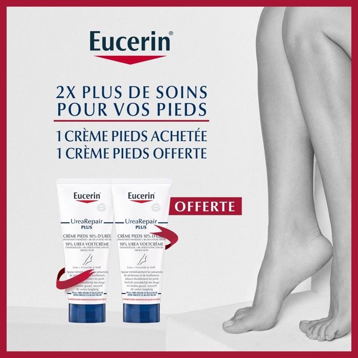 EUCERIN UreaRepair PLUS Crème Pieds 10% d'Urée 100ml Lot de 2 Pack