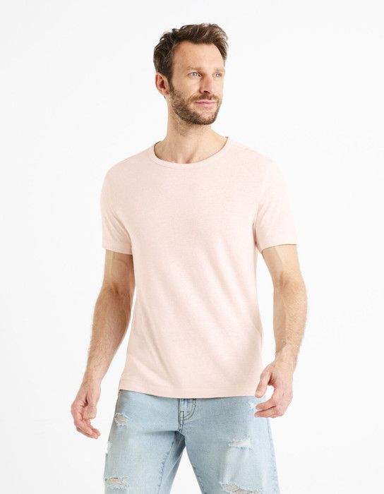 T-shirt col rond 100% lin - CELIO