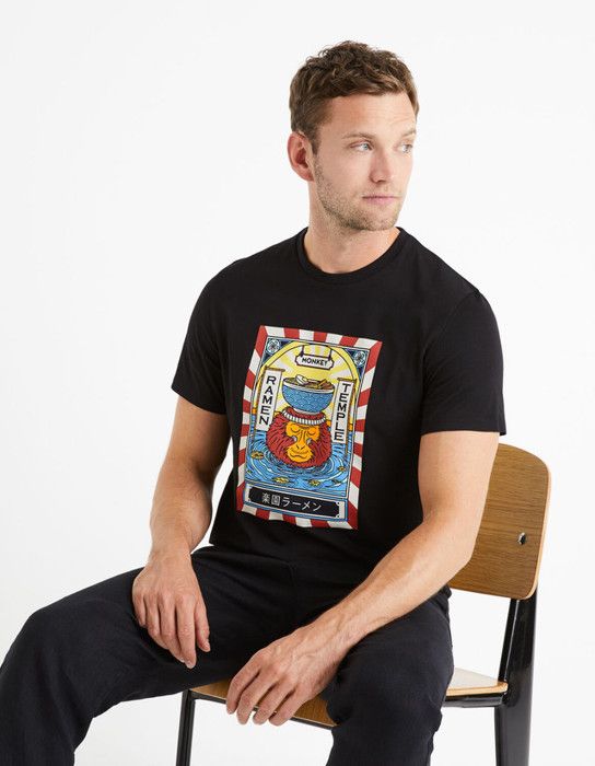 T-shirt col rond 100% coton - CELIO